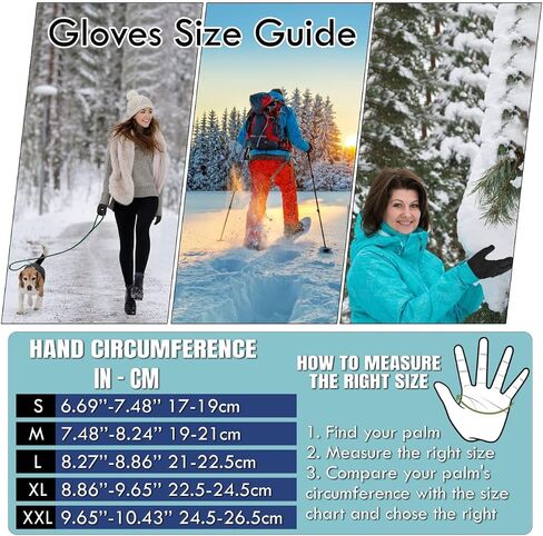 Winter Gloves for Men Women,Windproof Touchscreen Anti-Slip Cold Weather Warm Gloves for Cycling,Driving,Running in Saudi Arabia