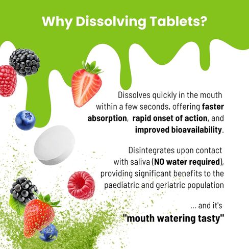 Calcium + Vitamin D3 | Supports Bone & Teeth Health | 60 Melting Tablets - 1 Pack | Mixed Berry Flavor in Saudi Arabia