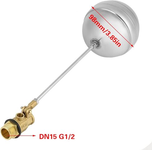 قيمة الكرة العائمة، صمامات الكرة العائمة المصنوعة من الفولاذ المقاوم للصدأ 1/4 بوصة DN15 قابلة للتعديل بخيط ذكر مستشعر المياه الهيدروليكية، صمامات كروية in Kuwait