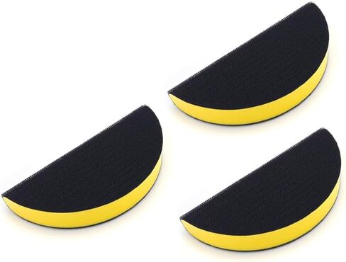 3 عبوات - كتلة صنفرة يدوية نصف دائرية "تاكو" لأقراص خطاف وحلقة مقاس 6 بوصات لقوالب الصنفرة وأعمال الخشب والجسم التلقائي والرسم والحرف اليدوية in Kuwait