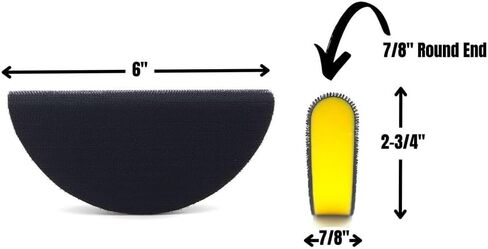 3 عبوات - كتلة صنفرة يدوية نصف دائرية "تاكو" لأقراص خطاف وحلقة مقاس 6 بوصات لقوالب الصنفرة وأعمال الخشب والجسم التلقائي والرسم والحرف اليدوية in Kuwait