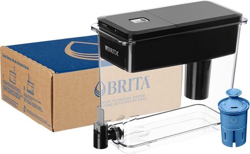 موزع مياه كبير UltraMax من Brita مزود بفلتر Elite، خالٍ من مادة BPA، يقلل 99% من الرصاص، ويدوم ستة أشهر أو 120 جالونًا، يتضمن فلترًا واحدًا، وإكسسوارات المطبخ، كبير - 27 كوبًا in Kuwait