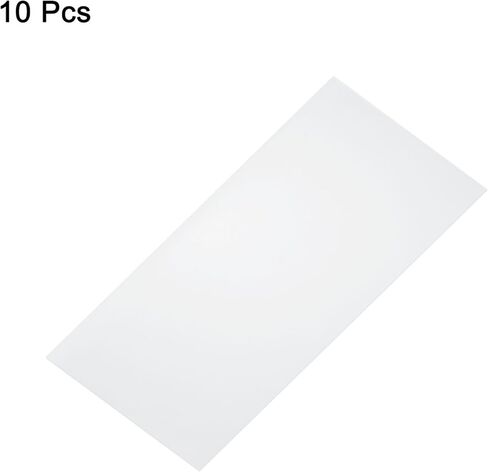 10 قطع من HARFINGTON صفائح بلاستيكية شفافة مقاس 8 بوصة × 4 بوصة × 0.01 بوصة من ألواح صفائح PVC المرنة الشفافة مع ورق واقي للعلامات التي تصنعها بنفسك مشاريع عرض إطارات الصور الحرفية in Saudi Arabia