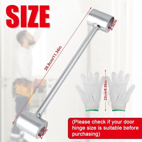 Hinges Gaps Adjusting Wrench, 0.55-0.71in Steel Door Hinge Adjustment Tool with Cotton Thread Gloves Hinge Clearance Adjustment Tool Door Hinge Repair Spanner Practical Tools in Saudi Arabia
