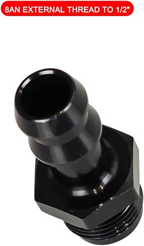 Car 8AN Male Flare to 1/2 Hose Barb Straight Fitting Adapter, Aluminum Automotive Push Hose Barb Fitting Adapter, Vehicle Repair Accessories Universal for SUV, Truck, RV and More（AN8&1/2） in Kuwait