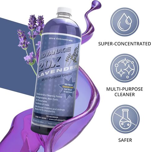 All Purpose Cleaner Concentrate - Advanage 20X The Wonder Cleaner Green Apple for All Surfaces Around The Home, Oil and Grease | Multipurpose Cleaner For All Household Cleaning Needs | 32Oz in Saudi Arabia