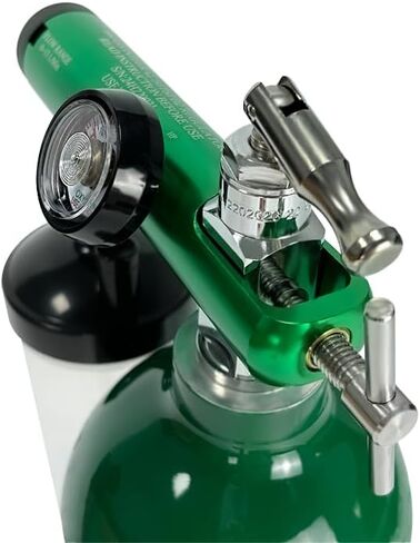 Cick Style Extended Oxygen Regulator Kit for Oxygen Tank CGA 870 Connection 0-15 Liters Per Minute DISS Outlet Includes 1 Humidifier Bottle 1Wrench 5 Brass Yoke Washer Seals 1 Swivel Hose Nipple in Saudi Arabia