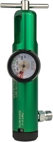Cick Style Extended Oxygen Regulator Kit for Oxygen Tank CGA 870 Connection 0-15 Liters Per Minute DISS Outlet Includes 1 Humidifier Bottle 1Wrench 5 Brass Yoke Washer Seals 1 Swivel Hose Nipple in Saudi Arabia