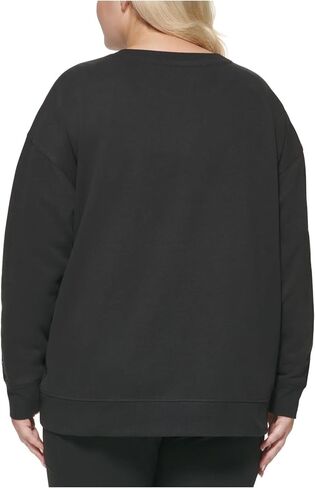 Calvin Klein Performance Womens Plus Logo Fitness Sweatshirt Black 2X in Saudi Arabia
