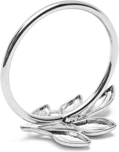 Juvale Metal Leaf Napkin Rings (1.8 Inches, Silver, 12-Pack) in Saudi Arabia