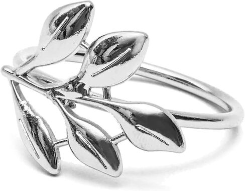 Juvale Metal Leaf Napkin Rings (1.8 Inches, Silver, 12-Pack) in Saudi Arabia