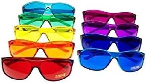 Color Therapy Glasses Pro Style Set of 10 Colors, Poker Sunglasses [Also Available in Set of 7 or 9] in Saudi Arabia