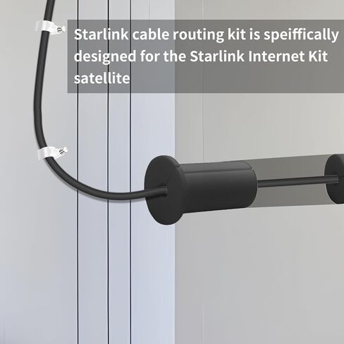 Starlink Cable Routing Kit for 1 Inch Wall Hole, Wall Bushing for Starlink Accessories Cable Wall Pass Through Silicone Exterior Ethernet Cable Grommet, Furniture Wire Holes Sleeve(4 Pcs Black) in Kuwait
