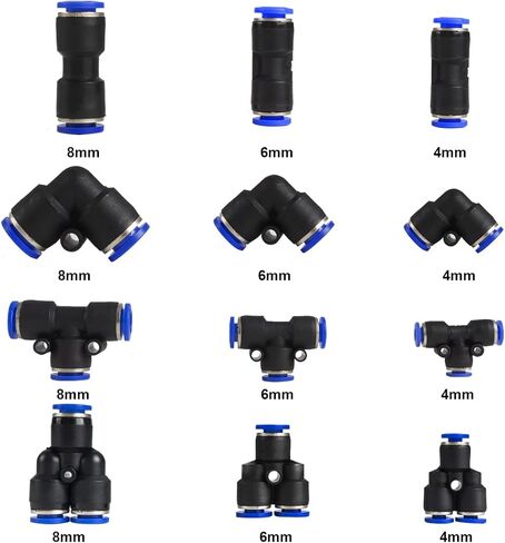 Push Air Fitting, Air Tube Connector 8mm Tubing Air Line PU Air Hose Pipe Tube for Air Line or Water Fluid Transfer 10M/32FT, Blue in Saudi Arabia