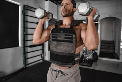 Tribe WOD Weight Vest Plates 5.75-13.75lb | Plate Carrier Weights for Heavy Training, Heavy Workouts, Running, Cross Training | Premium Steel | Additional Weight for Weight Vests in Kuwait