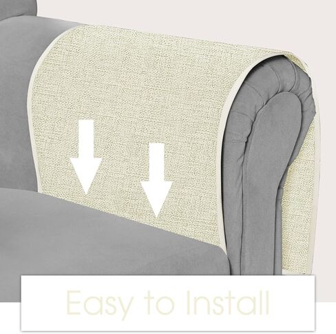 Joywell Couch Remote Holder Sofa Armrest Organizer Non Slip Arm Chair Caddie for Recliner with 6 Pocket Storage for Magazine, Tablet, Phone, iPad, Beige White in Saudi Arabia