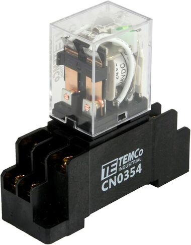 Temco 2X Industrial Ice Cube Plug-in Relay General Purpose 24 VDC 10A Contact 8 Pin (LY2 Format) w/Socket in Saudi Arabia