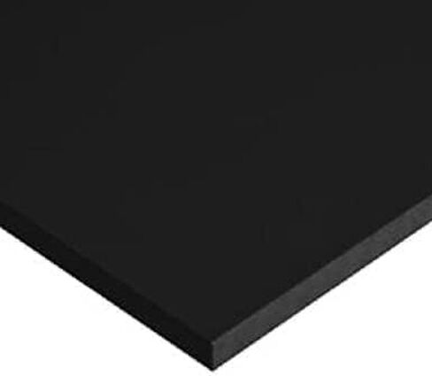 HDPE (High Density Polyethylene) Sheet, Opaque Black, Standard Tolerance, 1/4" Thickness, 12" Width, 24" Length by Technology Island in Saudi Arabia