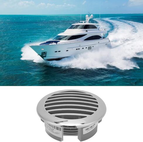 KIMISS 4pcs 3.5in Boat Vent, Boats Airflow Vent Cover Round Vent Louver Grille Cover 316 Stainless Steel High Polished for Yachts RVs in Saudi Arabia