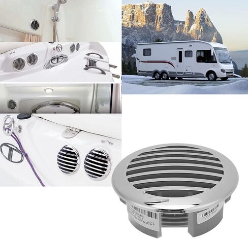 KIMISS 4pcs 3.5in Boat Vent, Boats Airflow Vent Cover Round Vent Louver Grille Cover 316 Stainless Steel High Polished for Yachts RVs in Saudi Arabia