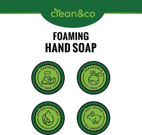 clean&co Foaming Hand Soap - Unscented Instant Foam Hand Wash Refill 1 Gallon (128 oz) Bulk Jug (Unscented) in Saudi Arabia