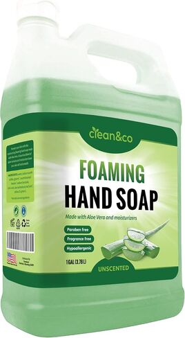 clean&co Foaming Hand Soap - Unscented Instant Foam Hand Wash Refill 1 Gallon (128 oz) Bulk Jug (Unscented) in Saudi Arabia