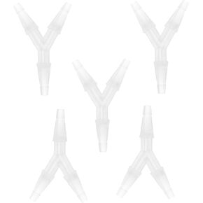 Automotive Vacuum Tubing Connector, 5/32" Car Y Shaped 3 Way Vacuum Line Fittings Plastic Translucent, 5pcs