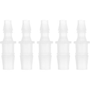 5 Pcs Aquarium Plastic Hose Barb Fitting 1/4" to 3/8" Hose ID Connectors Clear Plastic