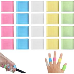 20Pcs Silicone Finger Sleeves - Comfortable Fit Finger Gloves for Sports, Work, Gardening - Anti-Slip Finger Cots - Thumb Brace for Trigger Finger Arthritis (Small for Women) in Kuwait