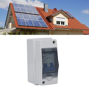Disconnect Switch, IP65 Waterproof DC Disconnect Switch 40A Protective Transparent Cover Miniature Circuit Breaker with Distribution Box 1000V for Solar Panel Grid Connected System
