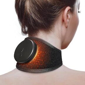 Cordless Neck Heating Pad, Portable Heated Neck Wrap for Neck Pain Relief, Wireless Heating Pad for Neck, Shoulder with 3 Heating Modes, Electric Heater Neck Pain Relief Device, Gifts for Her or Him