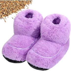 Microwavable Slippers for Women Men Heated Booties Warming Slippers Heatable Wellness Boots with Moist Heat Therapy Comfortable Feet Warm for Foot Ankle Pain Plantar Fasciitis(Pink)
