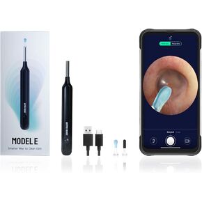 Model E Ear Cleaner – 3MPX HD Camera, USB Rechargeable, Soft Safe Tip, Real-Time App View | Professional at-Home Ear Wax Removal Tool, Lightweight Multi-Use Endoscope