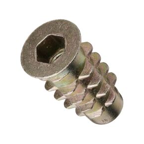 E-Z Lok Threaded Insert, Zinc, Hex-Flanged, #10-32 Internal Threads, 20mm Length (Pack of 25)
