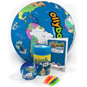 Ollyball STEM Planet Earth 22" MEGA Sized Play Ball and Kickball for Kids and Adults with 5 Markers Included in Re-Useable ECO Pak with 24 Page downloadable Book in Kuwait
