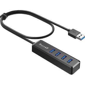 SmartQ USB Hub with 1 USB 3.0 + 3 USB 2.0 Total 4 Ports for MacBook, Mac Pro, Mac Mini, iMac, Surface Pro, XPS, PC, Flash Drive, Mobile HDD, and More (2 ft)