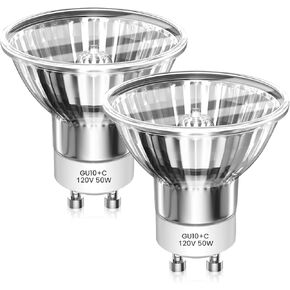 GU10 Halogen Bulb 120V 25W 2pcs Candle Warmer,2700K Dimmable Replacement for Candle Warmer Wax Burner Track Light Bulbs, Range Hood Light Bulbs Warm White Light