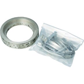 Breeze 4002 Make-A-Clamp Stainless Steel Hose Clamp System, 1 Kit Contains: 50 ft Band, 10 Adjustable Fasteners, 5 Band splices (Pack of 1)