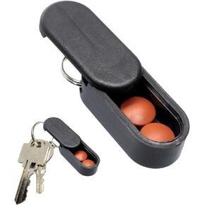 Keychain Pill Holder – Micro-Sized, Lightweight Magnetic Pill Case for Portable Daily Medication Storage (Midnight)