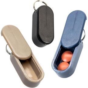 Keychain Pill Holder – Micro-Sized, Lightweight Magnetic Pill Case for Portable Daily Medication Storage (Midnight)