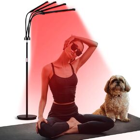 Red Light Therapy for Body, 180LEDs Red Light Therapy Lamp with Stand, 660nm &850nm &940nm Infrared Light Device at Home for Face