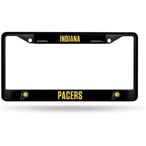 Rico Industries NBA Basketball Indiana Pacers Black Chrome Frame with Decal Inserts 12" x 6" Car/Truck Auto Accessory
