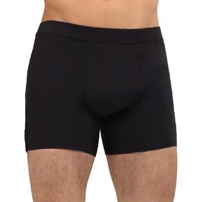 Washable Mens Leakproof Incontinence Underwear Bladder Leak Protection Instant Absorbency 60 ML Boxer Briefs (Black XXL)