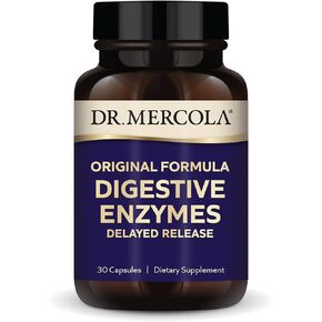 Dr. Mercola Digestive Enzymes, 30 Servings (30 Capsules), Original Formula, Delayed Release, Dietary Supplement, Supports Healthy Immune Function, Non-GMO