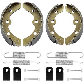 Club Car Brake Shoes and Spring Kit for DS G&E 1995-up (Automatic Adjust)& Precedent 1018232-01 Golf Cart Replacement Brake Shoe Pads (2 Short & 2 Long)