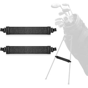 2 Pack Golf Leg Leather Strap Golf Leg Stabilizer Strap Black Golf Bag Stand Attachment Golf Equipment for Golf Stand Bag with Legs Golf Club Bag Accessories for Preventing Stand Bag Falls