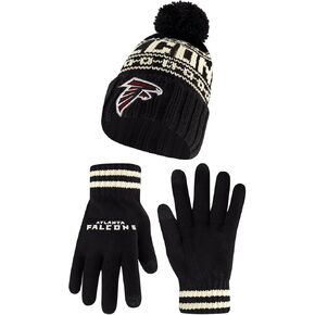 Ultra Game Adults Unisex NFL Official Super Soft Cable Knit Winter Beanie Knit Hat with Extra Warm Touch Screen Gloves