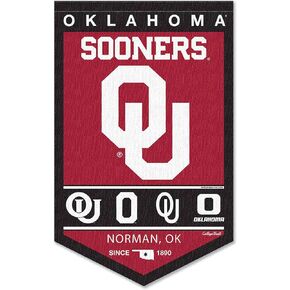 College Flags & Banners Co. Oklahoma Sooners Heritage History Banner Pennant
