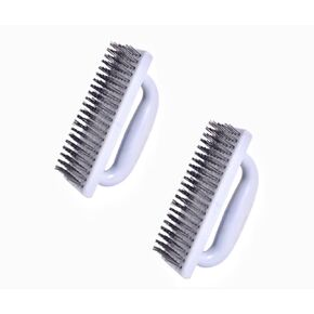 Large Heavy Duty Rust Removal Brush Stainless Steel Wire Brush 2-Piece Set, 6.9 "X 2.5" Size, with Plastic Comfortable Grip, Used for Cleaning, Scraping slag, dust, Dirt and Paint scrubbing