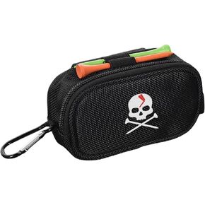 Skull Golf Ball Pouch Golf Tee Organizer Bag Golf Accessory Holder Waist Belt Polyester Key Storage Marker Component Pocket Zipper Hook Durable Sports Gift